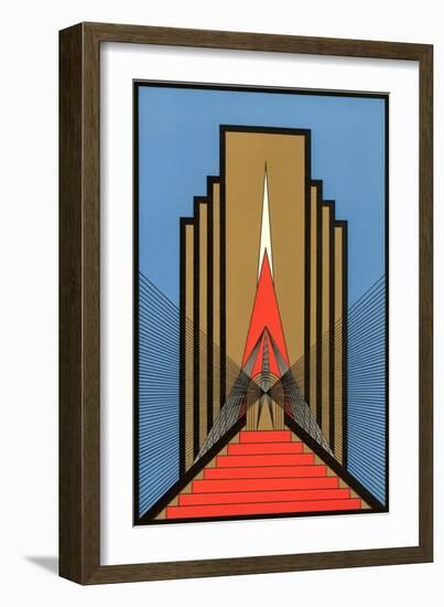 Geometric Art Deco-null-Framed Art Print