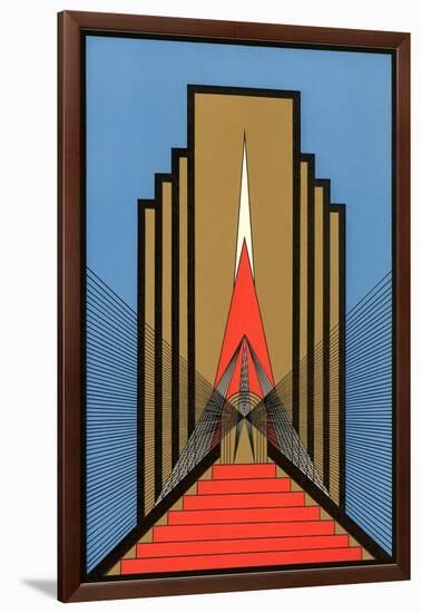 Geometric Art Deco-null-Framed Art Print