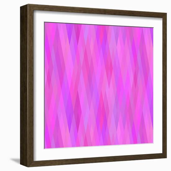 Geometric Background in Shades of Lilac-amovita-Framed Art Print