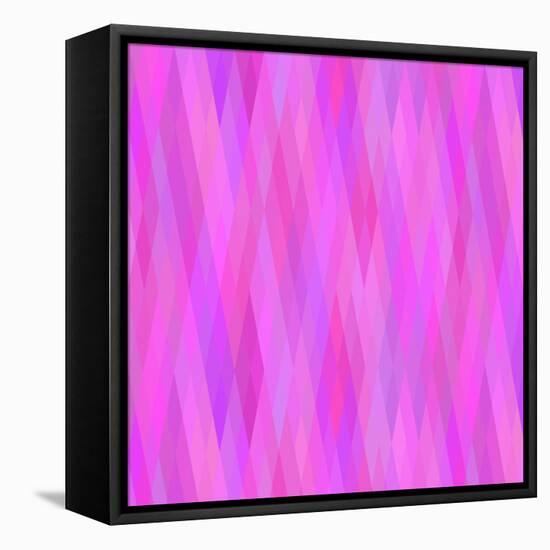 Geometric Background in Shades of Lilac-amovita-Framed Stretched Canvas