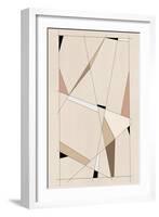 Geometric Beige Art No.1-Elena Ristova-Framed Giclee Print