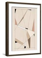 Geometric Beige Art No.1-Elena Ristova-Framed Giclee Print