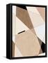 Geometric Beige Art No.1-Elena Ristova-Framed Stretched Canvas
