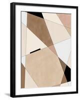 Geometric Beige Art No.1-Elena Ristova-Framed Giclee Print