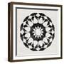 Geometric Black Flower Pattern I-Eline Isaksen-Framed Art Print