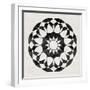 Geometric Black Flower Pattern I-Eline Isaksen-Framed Art Print