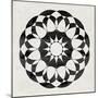 Geometric Black Flower Pattern I-Eline Isaksen-Mounted Art Print