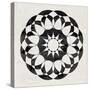 Geometric Black Flower Pattern I-Eline Isaksen-Stretched Canvas