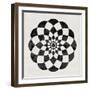 Geometric Black Flower Pattern II-Eline Isaksen-Framed Art Print
