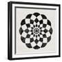 Geometric Black Flower Pattern II-Eline Isaksen-Framed Art Print