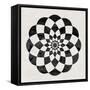 Geometric Black Flower Pattern II-Eline Isaksen-Framed Stretched Canvas