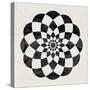 Geometric Black Flower Pattern II-Eline Isaksen-Stretched Canvas