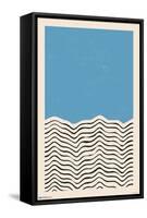 Geometric - Blue-Trends International-Framed Stretched Canvas