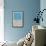 Geometric - Blue-Trends International-Framed Stretched Canvas displayed on a wall