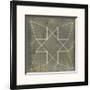 Geometric Blueprint IX-null-Framed Art Print