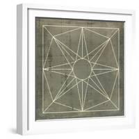 Geometric Blueprint VII-null-Framed Art Print