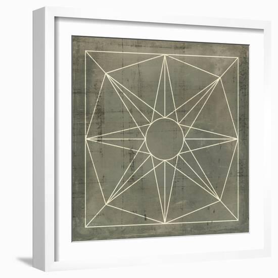 Geometric Blueprint VII-null-Framed Art Print