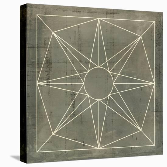 Geometric Blueprint VII-null-Stretched Canvas