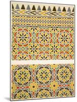 Geometric Ceramic (Faience) Decoration from the Mosque of Cheykhoun, 19th Century (Print)-Emile Prisse d'Avennes-Mounted Giclee Print