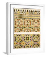 Geometric Ceramic (Faience) Decoration from the Mosque of Cheykhoun, 19th Century (Print)-Emile Prisse d'Avennes-Framed Giclee Print