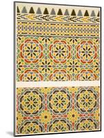 Geometric Ceramic (Faience) Decoration from the Mosque of Cheykhoun, 19th Century (Print)-Emile Prisse d'Avennes-Mounted Giclee Print