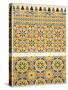 Geometric Ceramic (Faience) Decoration from the Mosque of Cheykhoun, 19th Century (Print)-Emile Prisse d'Avennes-Stretched Canvas