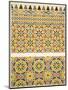 Geometric Ceramic (Faience) Decoration from the Mosque of Cheykhoun, 19th Century (Print)-Emile Prisse d'Avennes-Mounted Premium Giclee Print