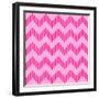 Geometric Chevron Pattern-Juksy-Framed Art Print