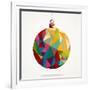 Geometric Christmas Ornament-cienpies-Framed Art Print