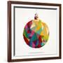 Geometric Christmas Ornament-cienpies-Framed Art Print