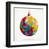 Geometric Christmas Ornament-cienpies-Framed Art Print