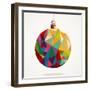 Geometric Christmas Ornament-cienpies-Framed Art Print