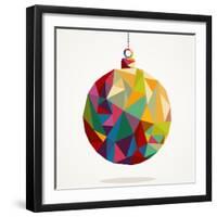 Geometric Christmas Ornament-cienpies-Framed Art Print