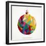 Geometric Christmas Ornament-cienpies-Framed Art Print