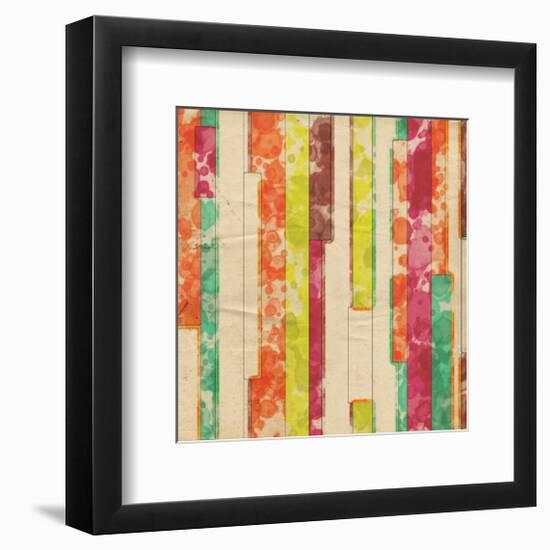 Geometric Color Shape IX-null-Framed Art Print