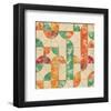 Geometric Color Shape V-null-Framed Art Print