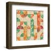 Geometric Color Shape V-null-Framed Art Print