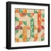 Geometric Color Shape V-null-Framed Art Print