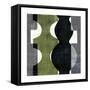 Geometric Deco II with Green-Wild Apple Portfolio-Framed Stretched Canvas