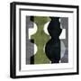 Geometric Deco II with Green-Wild Apple Portfolio-Framed Art Print