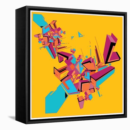 Geometric Design Abstract Background for Poster-singpentinkhappy-Framed Stretched Canvas