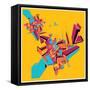 Geometric Design Abstract Background for Poster-singpentinkhappy-Framed Stretched Canvas