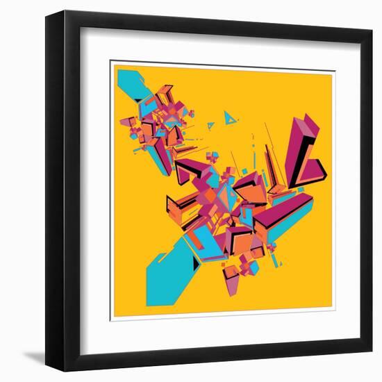 Geometric Design Abstract Background for Poster-singpentinkhappy-Framed Art Print