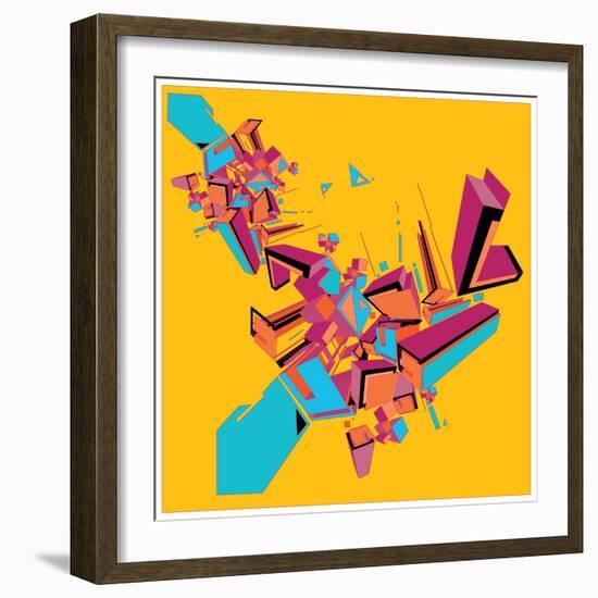 Geometric Design Abstract Background for Poster-singpentinkhappy-Framed Art Print