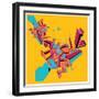 Geometric Design Abstract Background for Poster-singpentinkhappy-Framed Art Print