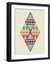 Geometric Diamond Composition-cienpies-Framed Art Print