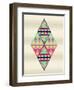 Geometric Diamond Composition-cienpies-Framed Art Print