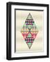 Geometric Diamond Composition-cienpies-Framed Art Print