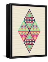 Geometric Diamond Composition-cienpies-Framed Stretched Canvas