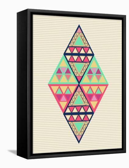 Geometric Diamond Composition-cienpies-Framed Stretched Canvas